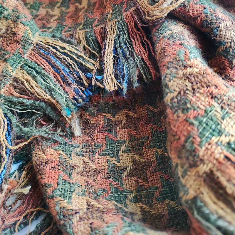 Tweed cotone e viscosa - Marrone
