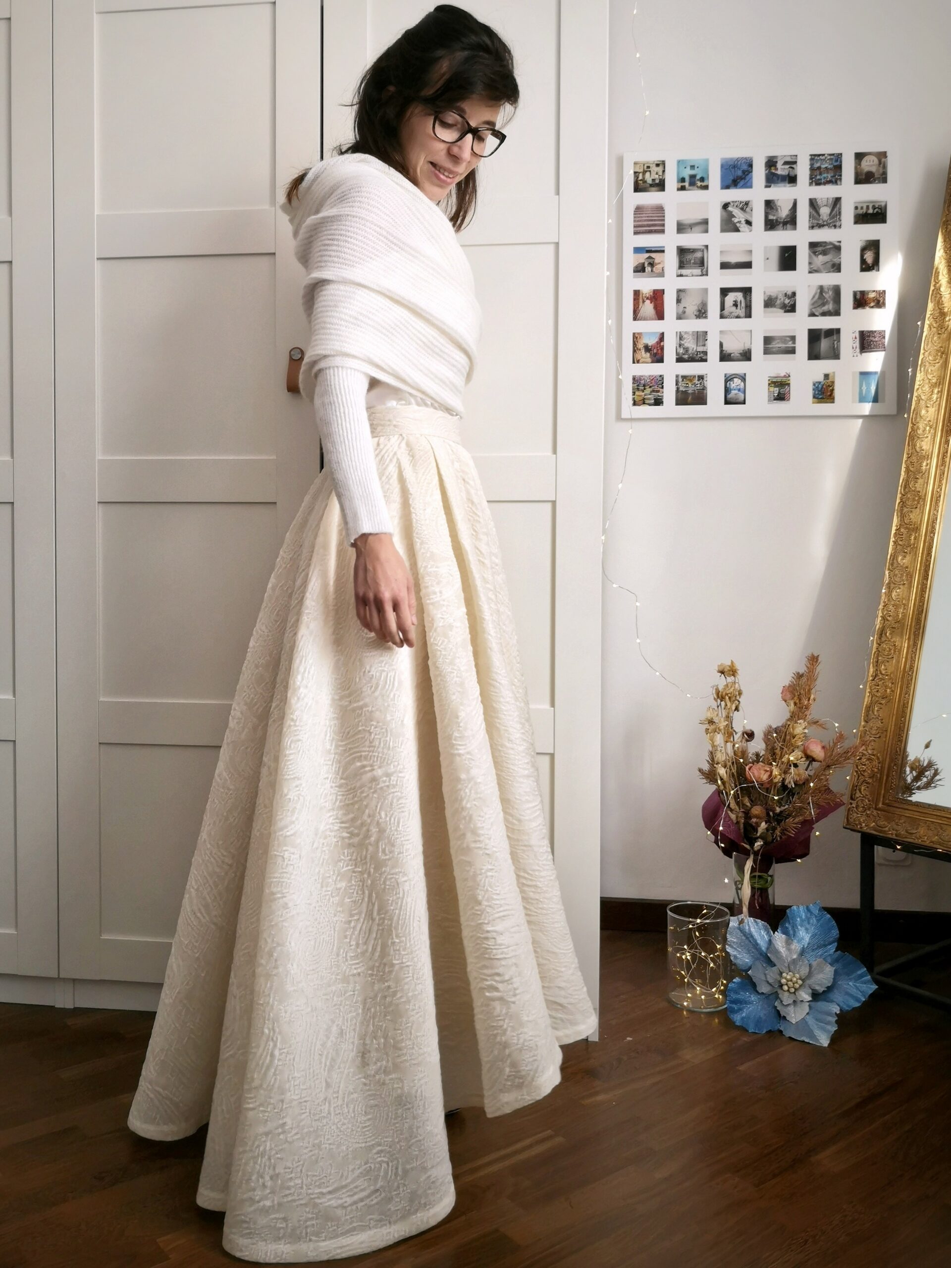 TDEOK Abito Invernale Da Sera Vintage Donna - Manica Corta, Attillato, In Cotone, Elegante