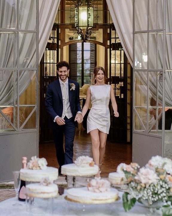 Il cambio d'abito da sposa di Cristina