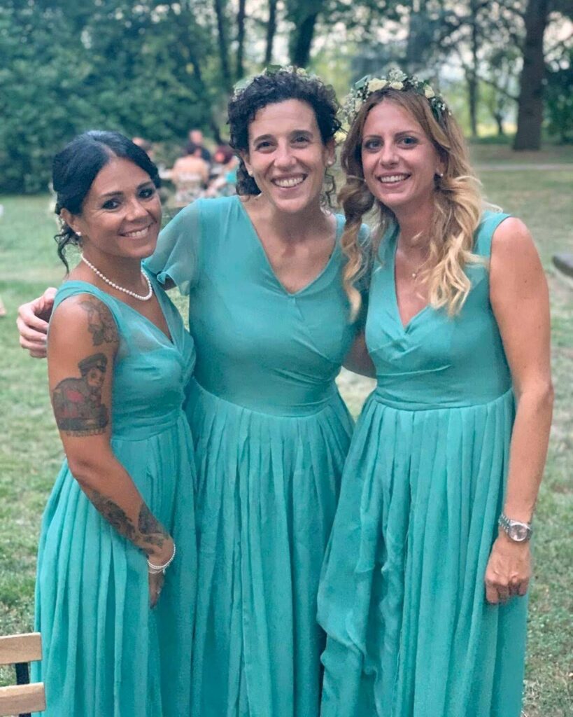 abiti da damigella modelli diversi in chiffon di seta