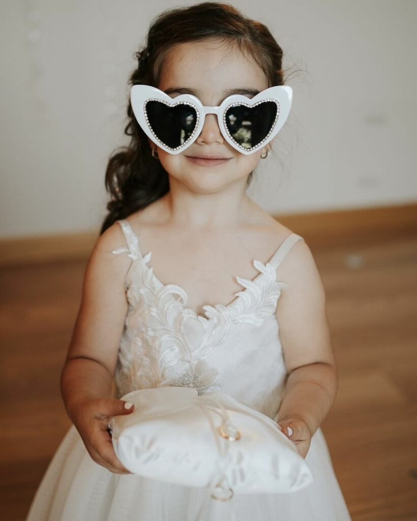 abito damigella bambina fedi matrimonio