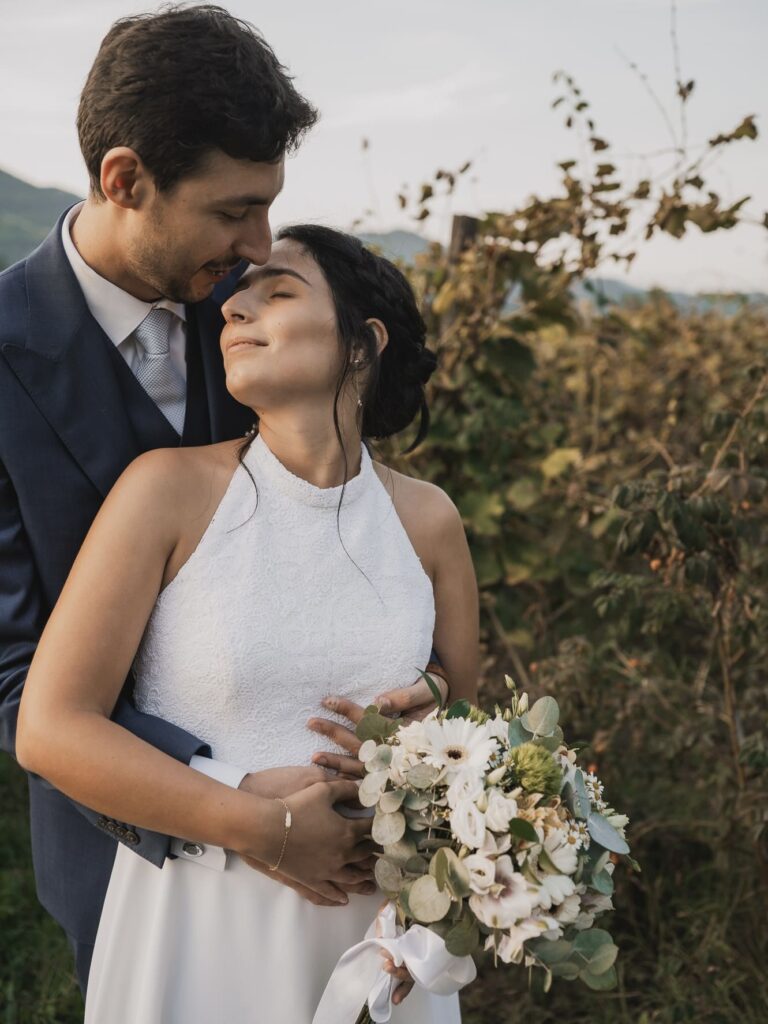 scollatura all'americana abito da sposa